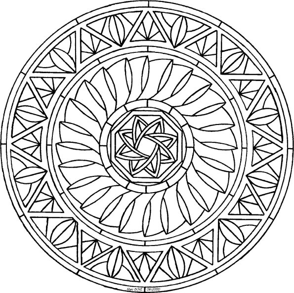 coloriage mandala helice